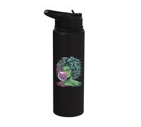 Medusa Blowing Pink Bubblegum Bubble Mitológico Stainless Steel Insulated Water Bottle