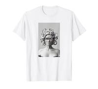 Medusa - Camiseta con diseño de Cabeza de Serpiente Medusa, diseño Moderno Camiseta, Hombre, Blanco, XXL