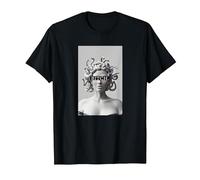 Medusa - Camiseta con diseño de Cabeza de Serpiente Medusa, diseño Moderno Camiseta, Hombre, Negro, 6XL