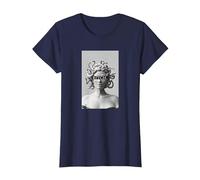 Medusa - Camiseta con diseño de Cabeza de Serpiente Medusa, diseño Moderno Camiseta, Mujer, Azul Marino, 3XL