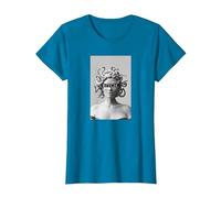 Medusa - Camiseta con diseño de Cabeza de Serpiente Medusa, diseño Moderno Camiseta, Mujer, Zafiro, 3XL