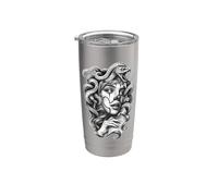 Medusa Chicano Payasa Payasa Chica Vaso térmico de acero inoxidable de doble pared