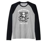 Medusa Endurece a los Hombres Feminismo Feminista Mitología Camiseta Manga Raglan