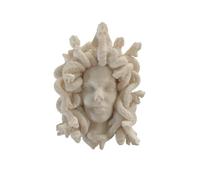 Medusa - Escultura de cabeza de alabastro griego antiguo para colgar en la pared, 16 cm