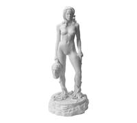 Medusa - Estatua de alabastro fundido con cabeza de Perseo inspirada en la mitología contemporánea hecha a mano en Grecia de 19 cm