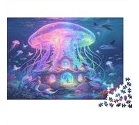 Medusa Fantástica Puzzle de 1000 Piezas Papel para Adultos Escena Oceánica Mágica Puzzle para Toda la Familia Relajación Decoración Hogar Regalo 38x26cm/1000pcs
