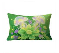 Medusa Funda Cojin 50 x 30, Fundas Cojines 50x30 cm Suave Cómodo Absorbente del Sudor y Transpirable, Funda Cojin Sofa Cama Flor para Personas Que Sudan con Facilidad Home Decoration BZTL-0904