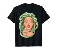 Medusa Gorgon Mujer Con Piruleta | Serpientes Reptiles Chica Camiseta