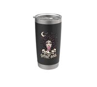 Medusa gótica del alma con calaveras y chicle Vaso térmico de acero inoxidable de doble pared