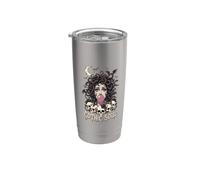 Medusa gótica del alma con calaveras y chicle Vaso térmico de acero inoxidable de doble pared