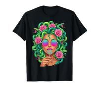 Medusa Lollipop Greek Mythology Goddess Roses Camiseta