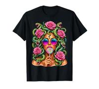 Medusa Lollipop Greek Mythology Goddess Roses Camiseta