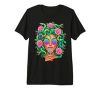 Medusa Lollipop Greek Mythology Goddess Roses Camiseta Premium