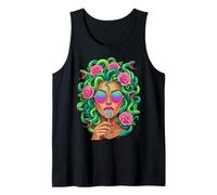 Medusa Lollipop Greek Mythology Goddess Roses Camiseta sin Mangas