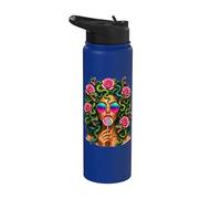 Medusa Lollipop Greek Mythology Goddess Roses Stainless Steel Insulated Water Bottle