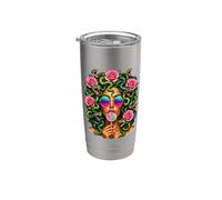 Medusa Lollipop Greek Mythology Goddess Roses Vaso térmico de acero inoxidable de doble pared