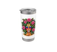 Medusa Lollipop Greek Mythology Goddess Roses Vaso térmico de acero inoxidable de doble pared