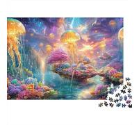 Medusa Luminosa por Encima de un Camino mágico del Agua Puzzle De 1000 Piezas Medusa etérea Educativo Y Desafiante, Reciclado 38x26cm/1000pcs