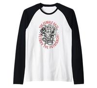 Medusa Mitología Griega Divertido Feminista Feminismo Vintage Camiseta Manga Raglan