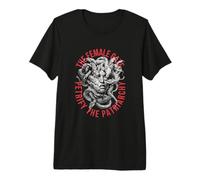 Medusa Mitología Griega Divertido Feminista Feminismo Vintage Camiseta Premium