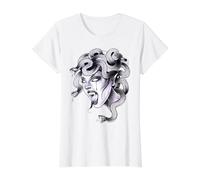 Medusa Rage Serpiente Serpiente Diosa Mitología Griega Camiseta gráfica económica, Mujer, Blanco, M