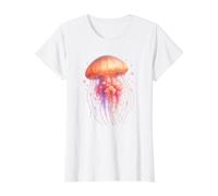 Medusa Retro Arco Iris mar océano Amante Hombres Mujeres niños Camiseta gráfica económica, Mujer, Blanco, M