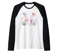 Medusa Retro Arco Iris mar océano Amante Hombres Mujeres niños Camiseta Manga Raglan