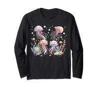 Medusa Retro Arco Iris mar océano Amante Hombres Mujeres niños Manga Larga