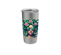 Medusa Snakes Sunglasses Roses Lollipop Vaso térmico de acero inoxidable de doble pared