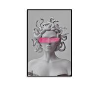 Medusa Wall Picture Sculpture Champagne Poster Kunst-Posters, Lienzo, Impresiones artísticas de pared, regalos, Foto, Imagen, Pintura, Decoración de habitaciones, Decoración del hogar 30 x 45 cm