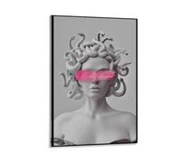 Medusa Wall Picture Sculpture Champagne Poster Kunst-Posters, Lienzo, Impresiones artísticas de pared, regalos, Foto, Imagen, Pintura, Decoración de habitaciones, Decoración del hogar08 x 12 pulgadas