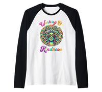 Medusa Working on Kindness Pun Sunglasses Greek Mythology Camiseta Manga Raglan