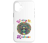 Medusa Working on Kindness Pun Sunglasses Greek Mythology Carcasa para iPhone 16 Plus