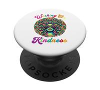 Medusa Working on Kindness Pun Sunglasses Greek Mythology PopSockets PopGrip Adhesivo