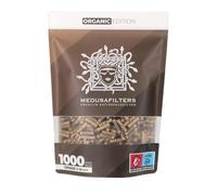 Medusafilters 1000 Filtros de Carbón Premium Slim Ø 6mm | Tip Size | ORGANIC Edition | con tapones de fibra vegana y carbón activo de cáscara de coco
