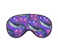 Medusas Ballena Burbujas Antifaz para dormir Venda para los ojos Correas ajustables para la cabeza Cubierta para los ojos para mujeres, hombres, niñas y niños