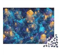 Medusas Luz Nocturna Puzzle de 1000 Piezas Papel para Adultos Ciudad Fantástica Puzzle para Toda la Familia Regalo 38x26cm/1000pcs