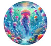Medusas Puzzle Regalo Creativo Decoración Familiar 1000 Piezas Marine Life Rompecabezas Imposible Entretenimiento Creativo para Adultos 1000pcs (67.5x67.5cm)