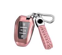 MEDZUK 【5 colores】 Compatible con Opel Corsa F | Corsa-e 2019-2022 2023 Funda para llave de coche con accesorios de llavero, Rosa., S