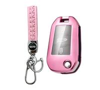 MEDZUK Funda para llave compatible con Corsa F 2019-2024 2025, carcasa para llave de coche, carcasa de llave TPU con llavero, accesorios de protección (rosa)