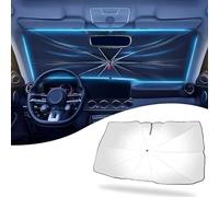 MEDZUK [Nueva actualización] Parasol de coche compatible con Ford Mustang S650 2024-2025 protector solar parabrisas parabrisas parabrisas parasol anti UV coche interior accesorios