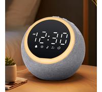 Mee 2ou Despertador Digital con Ruido Blanco, Luz Nocturna y Temporizador, Máquina de Ruido Blanco con 25 Sonidos Naturales, Pantalla Regulable y Volumen para Bebé, Infantil, Niños, Adultos