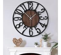 Mee 2ou Reloj De Pared De Diseño Moderno Y Vintage, Silencioso Sin Tic-TAC, Reloj De Pared Grande Salón, Disponible En 34 cm, 40 cm, 50 cm, 60 cm, 80 cm, Ideal para Ideal para Salon Cocina Oficina