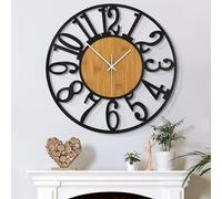 Mee 2ou Reloj De Pared De Diseño Moderno Y Vintage, Silencioso Sin Tic-TAC, Reloj De Pared Grande Salón, Disponible En 34 cm, 40 cm, 50 cm, 60 cm, 80 cm, Ideal para Ideal para Salon Cocina Oficina