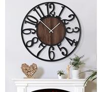 Mee 2ou Reloj De Pared De Diseño Moderno Y Vintage, Silencioso Sin Tic-TAC, Reloj De Pared Grande Salón, Disponible En 34 cm, 40 cm, 50 cm, 60 cm, 80 cm, Ideal para Ideal para Salon Cocina Oficina
