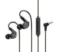 MEE audio M6 - Auriculares deportivos con cable, auriculares intraurales, control remoto de 3 botones, auriculares a prueba de sudor para correr, gimnasio, entrenamientos con ganchos de alambre de