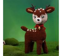 Meecaa Kit de ganchillo de animales de ciervo para principiantes, adultos y profesionales, kit de ganchillo, accesorios, regalo creativo ideal para los amantes de las manualidades, incluye tutorial en