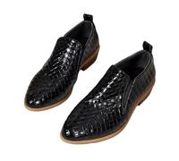 MEECHI Botines Sin Cordones Elegantes Botas Chelsea De Tacón Bajo For Mujer Zapatos De Tobillo De Cuero PU con Punta Afilada For 2026 Primavera Botines De Estilo Británico Retro(Black,37 EU)