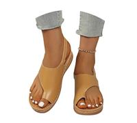 MEECHI Sandalias De Dedo Retro Sandals Ortopédicas for Mujer con Soporte for El Arco Sandalias De Cuña con Plataforma Ligera 2026 Chanclas De Ocio De Verano Zapatos De Playa(Brown,41 EU)