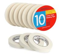 MEEDEN 10 paquetes de cinta de artista 0,75 ", longitud total 1804,5 Ft (550 m), cinta de arte blanca sin ácido, fácil de quitar, muy adecuada para pintar, dibujar sobre lienzo y papel
